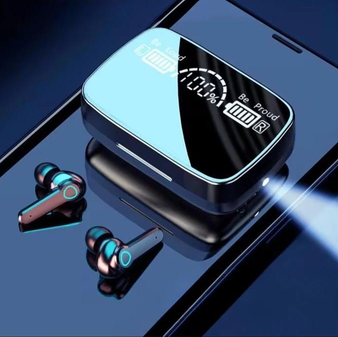 PowerSound M19™|Audífonos, Cargador y Linterna Inalámbricos 3 en 1